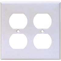 Wall Plate Receptacle 2Gang White 2150W 0