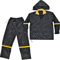Rainsuit 2Xlrg Black Nylon 3Pc R1032X 0