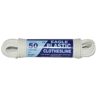 Rope Clothesline 5/32X100' White Plastic 0