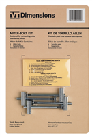 Miter Bolt Kit 1/4" 4 Bolts & Glue 0
