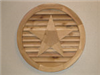Wood Louver Vent 12" Round with Star Cedar 0