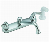 Faucet Banner Kitchen 2 Handle Chrome w/ Spray 372 0