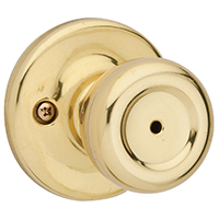 Lockset Kwikset Privacy Tylo Knob Polished Brass Bed & Bath 300Tcpus3 0
