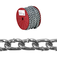 Chain Ft Twist Link Coil 2/0 520Lb WLL 70' Spool (By-the-Foot) 072-2527 0