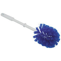Brush*D*Toilet Bowl European Style Comfort-Grip White Polyfiber Blue/White Bristle Quickie 304 0