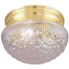 Light Fixture Ceiling Polished Brass Clear Ribbed Globe F13Bb01-68583L 0