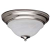 Light Fixture Ceiling Satin Nickel Alabaster Glass Brt-Ate1012-Sc3L 0