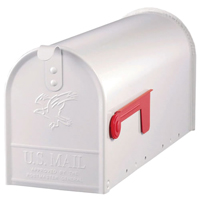 Mailbox Rural #1 White Steel E1100W00 0