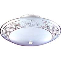 Light Fixture Ceiling White 12" Round Open Lens F98Who2-1204H3L 0