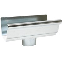 Gutter End with 2"X3" Drop Outlet Galvanized 29010 0