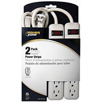 Power Strip 6 Outlet 18" Cord 2Pk OR7000X2 0