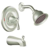 Faucet Moen Tub & Shower 1 Handle Brushed Nickel Banbury 82910Srn 0
