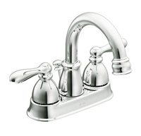 Faucet Moen Lavatory 2 Handle Chrome w/ Pop-Up Caldwell Ws84667 0