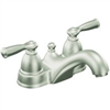 Faucet Moen Lavatory 2 Handle Brushed Nickel w/ Pop-Up Banbury Ws84912Srn 0