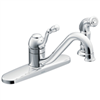 Faucet Moen Kitchen 1 Handle Chrome w/ Spray Lindley Ca87009 0