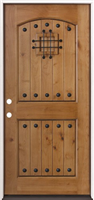 Knotty Alder Door Unit w/ Clavos, K20, 3/0X6/8, RH, Open In, 4-5/8" FJ Jambs, Prefinished, No Casing, Double Bore 0