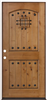 Knotty Alder Door Unit w/ Clavos, K20, 3/0X6/8, RH, Open In, 4-5/8" FJ Jambs, Prefinished, No Casing, Double Bore 0