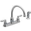 Faucet Moen Kitchen 2 Handle Chome w/ Spray Caldwell Ca87888 0