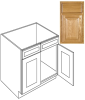 Kitchen Cabinet Country Oak Sink Base 36" Sb36 Plywood Box 0