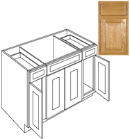 Kitchen Cabinet Country Oak Sink Base 60" Sb60 Plywood Box 0