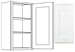 Kitchen Cabinet Luxor White Wall 12"X30" W1230 Plywood Box 