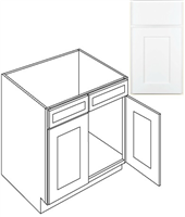 Kitchen Cabinet Luxor White Sink Base 36" Sb36 Plywood Box 0