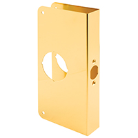 Door Reinforcer Polished Brass 1-3/8"X2-3/8"Bs U9547 0