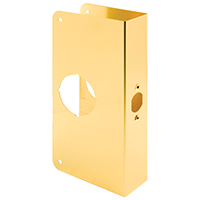 Door Reinforcer Polished Brass 1-3/4"X2-3/4"Bs U9550 0