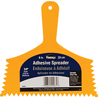 Adhesive Spreader Trowel 8" 3/8" Plastic 00085 0