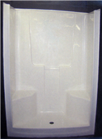 Shower Fiberglass White 1Pc 48" S641 0