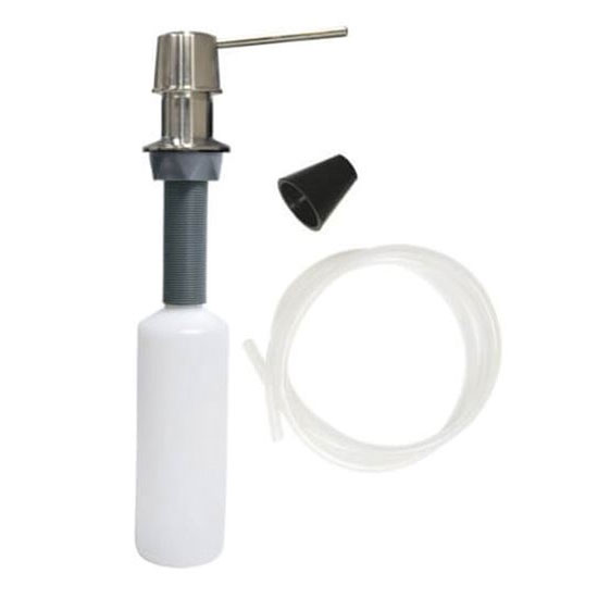 Soap Dispenser with Nozzle 12oz Capacity Metal/Plastic Brushed Nickel Danco 10039B - San Antonio Retail
