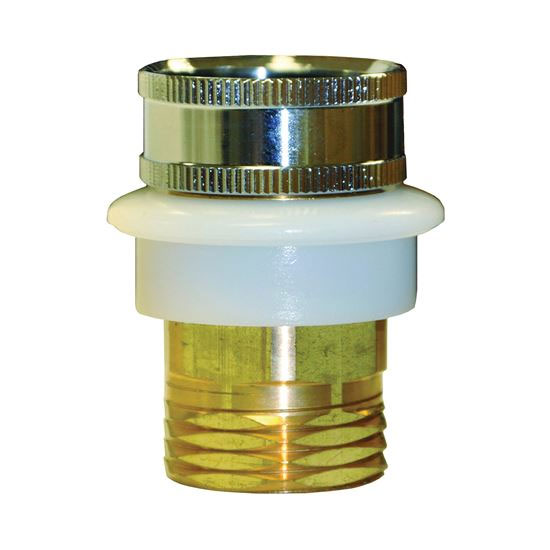 Hose Adapter 3/4 x 3/4 inHTM x GHTF Brass Chrome Danco 10518 - San Antonio Retail