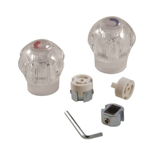 Main 1 - Faucet Handle Small Acrylic Universal W/Adapters  Danco 80010 - San Antonio Retail
