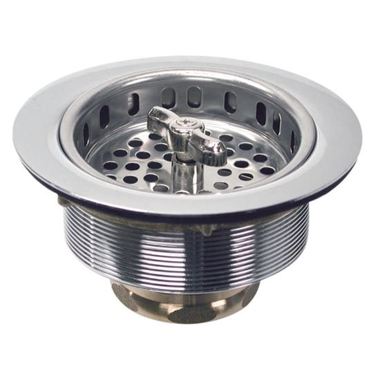 Basket Strainer Assembly 3-1/2" Dia Brass Polished Stainless Danco 81077 - San Antonio Retail