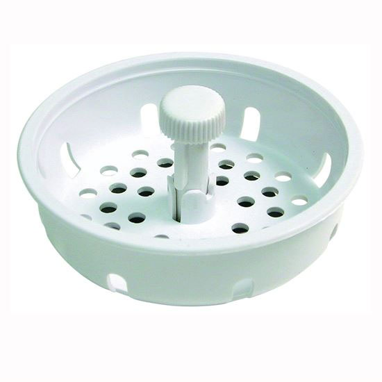 Basket Strainer 3-1/4 in Dia White  Plastic Danco 86792 - San Antonio Retail