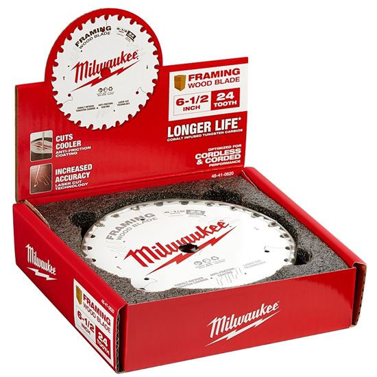 Main 1 - Circular Saw Blade 6-1/2" 24T Cobalt/Tungsten Carbide Cutting Edge Milwaukee 48-41-0620 - San Antonio Retail