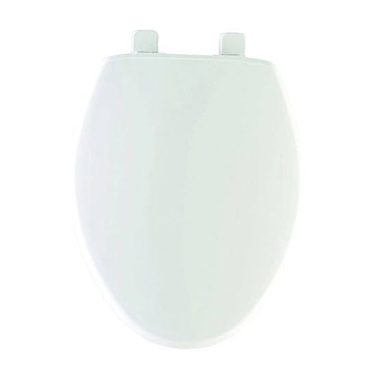 Main 1 - Toilet Seat White Elongated 180SLOW 000 Plastic Hex Tite Hinge - San Antonio Retail