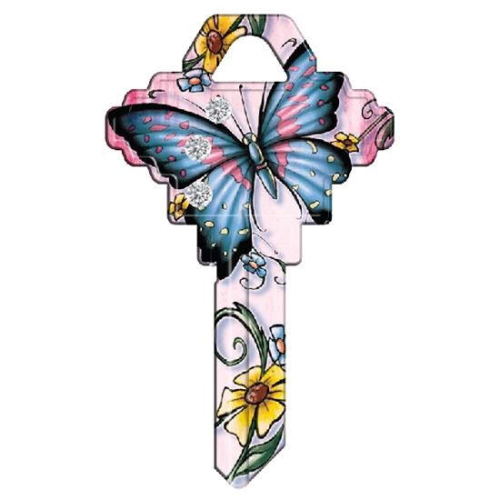 Main 1 - Keyblank SC1 Butterfly Bling SC1-BFBL - San Antonio Retail