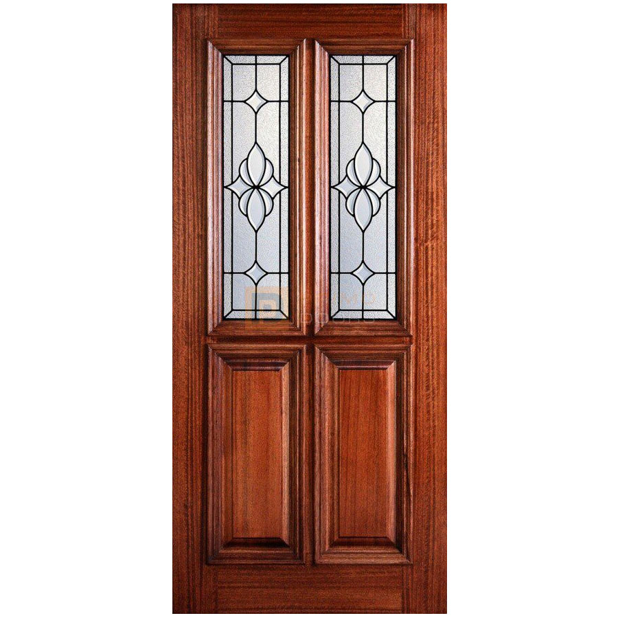 Main 1 - Unit MC51 MAHOGANY  TWIN LITE 3068  Open In 4-5/8" PK Jambs Fixed Sill Brass Hinges No Casing Double Bore - San Antonio Retail