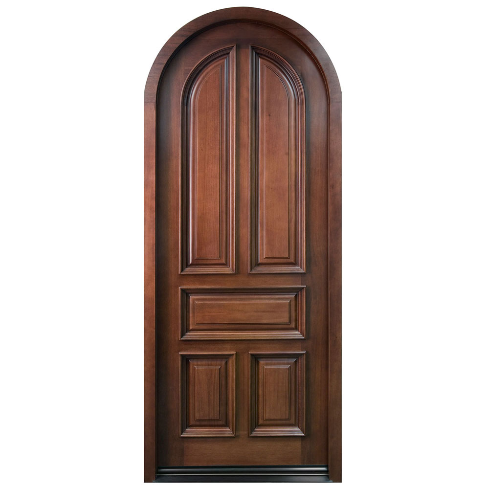 Main 1 - Unit MC54 Mahogany HALF Oval 3068  Open In 4-5/8" PK Jambs Fixed Sill Brass Hinges No Casing Double Bore - San Antonio Retail