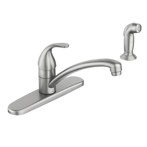 Main 2 - Faucet Moen Kitchen 1 Handle Chrome w/ Spray Adler 87604SRS - San Antonio Retail