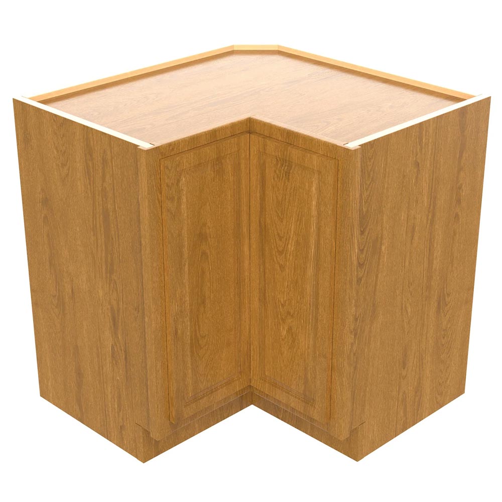 Main 2 - Kitchen Cabinet Country Oak Base 36" Lazy Susan Plywood Box - San Antonio Retail