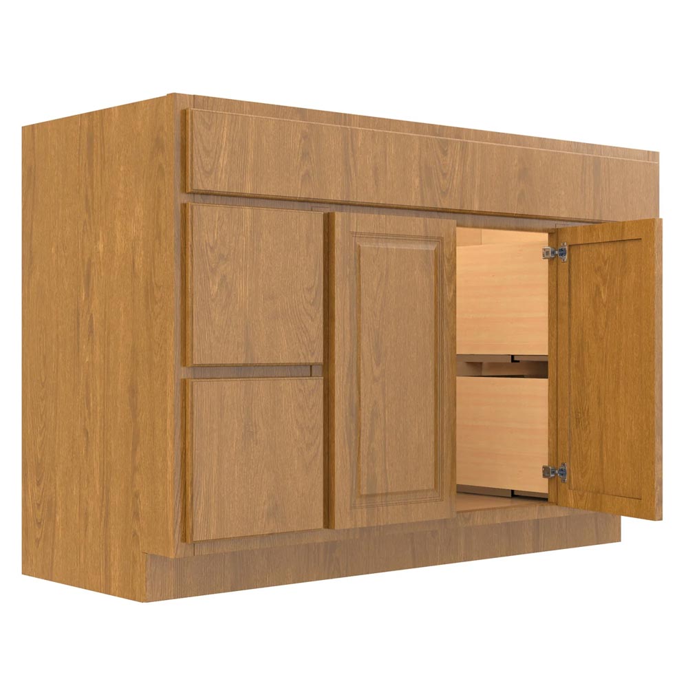 Main 1 - Vanity 48"X21"Country Oak 2Dr 4Dwr V4821Dd Plywood Box - San Antonio Retail