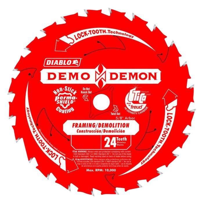 Main 2 - Saw Blade Circular 6-1/2" 24T Demon Framing/Demolition Diablo D0624DA - San Antonio Retail