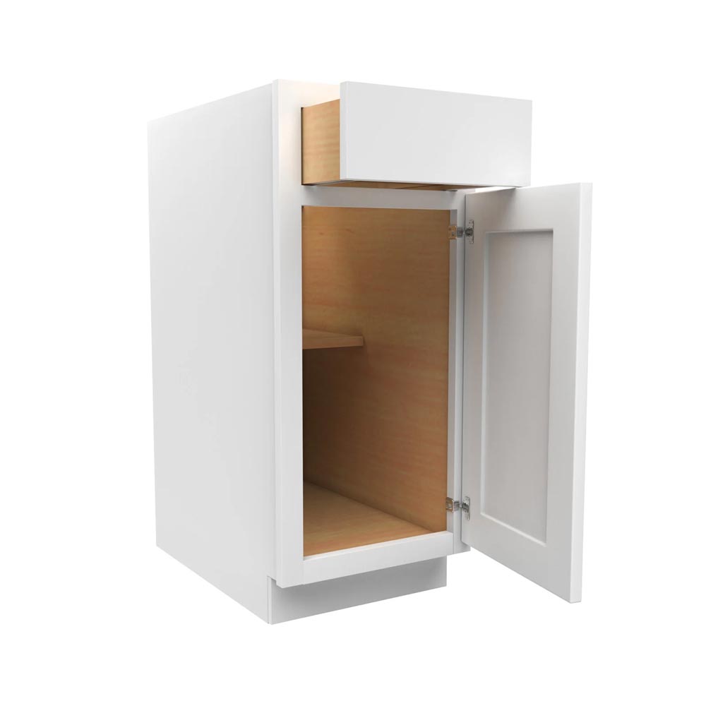 Main 2 - Kitchen Cabinet Luxor White Base 15" B15 Plywood Box - San Antonio Retail