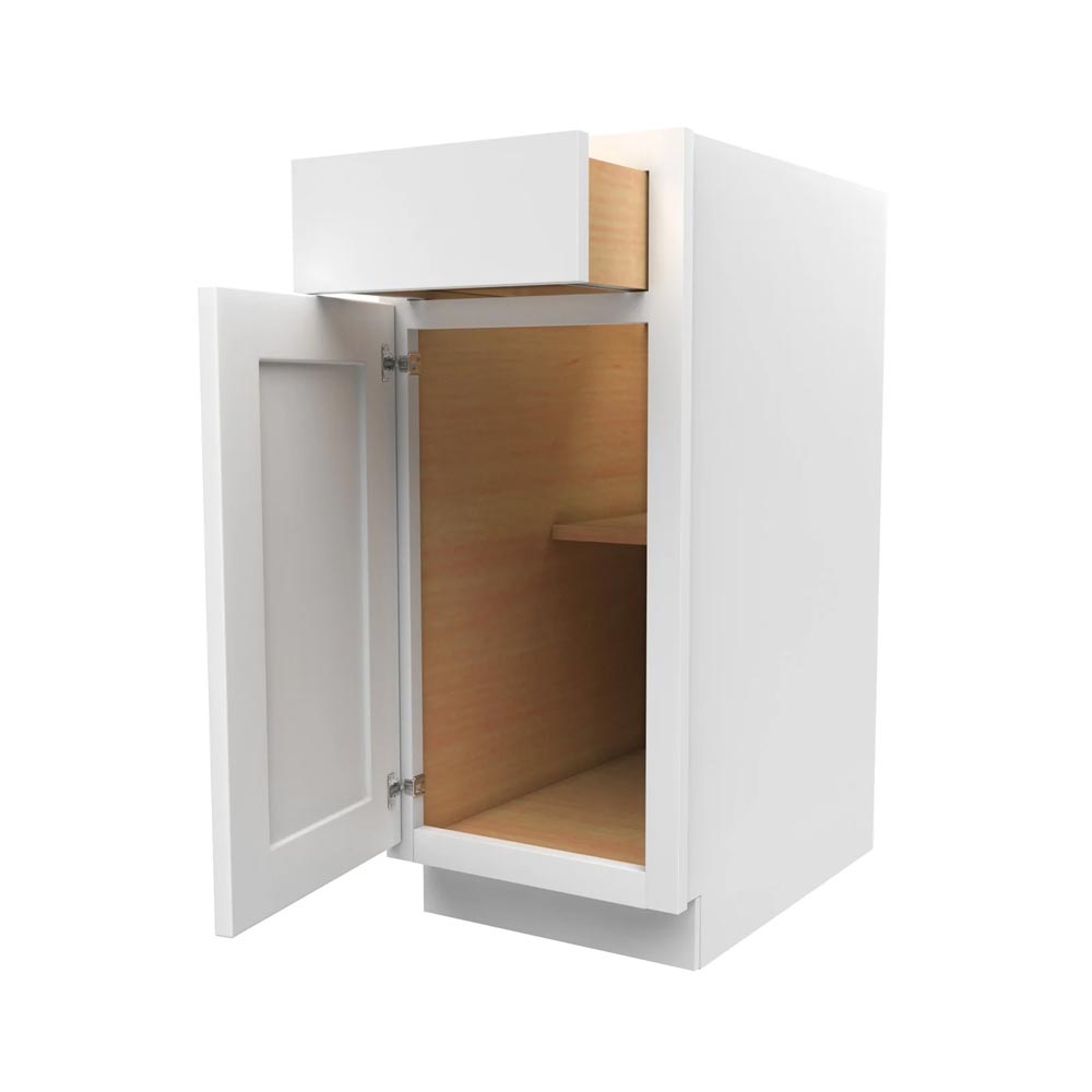 Main 1 - Kitchen Cabinet Luxor White Base 15" B15 Plywood Box - San Antonio Retail