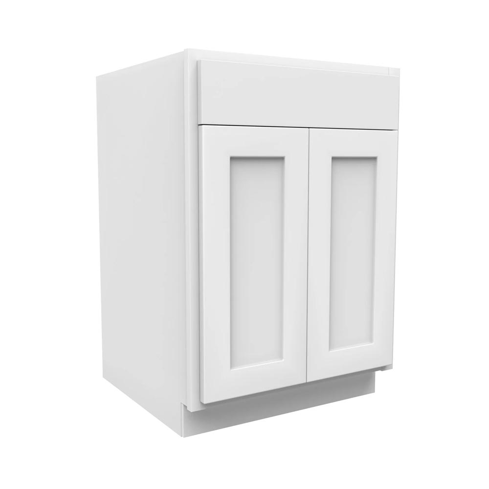Main 2 - Kitchen Cabinet Luxor White Base 24" B24 Plywood Box - San Antonio Retail