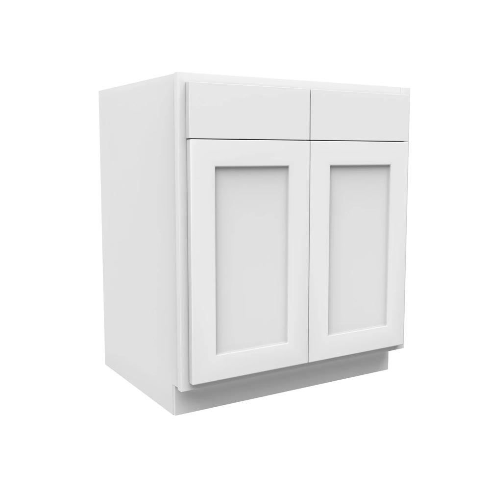 Main 2 - Kitchen Cabinet Luxor White Base 30" B30 Plywood Box - San Antonio Retail