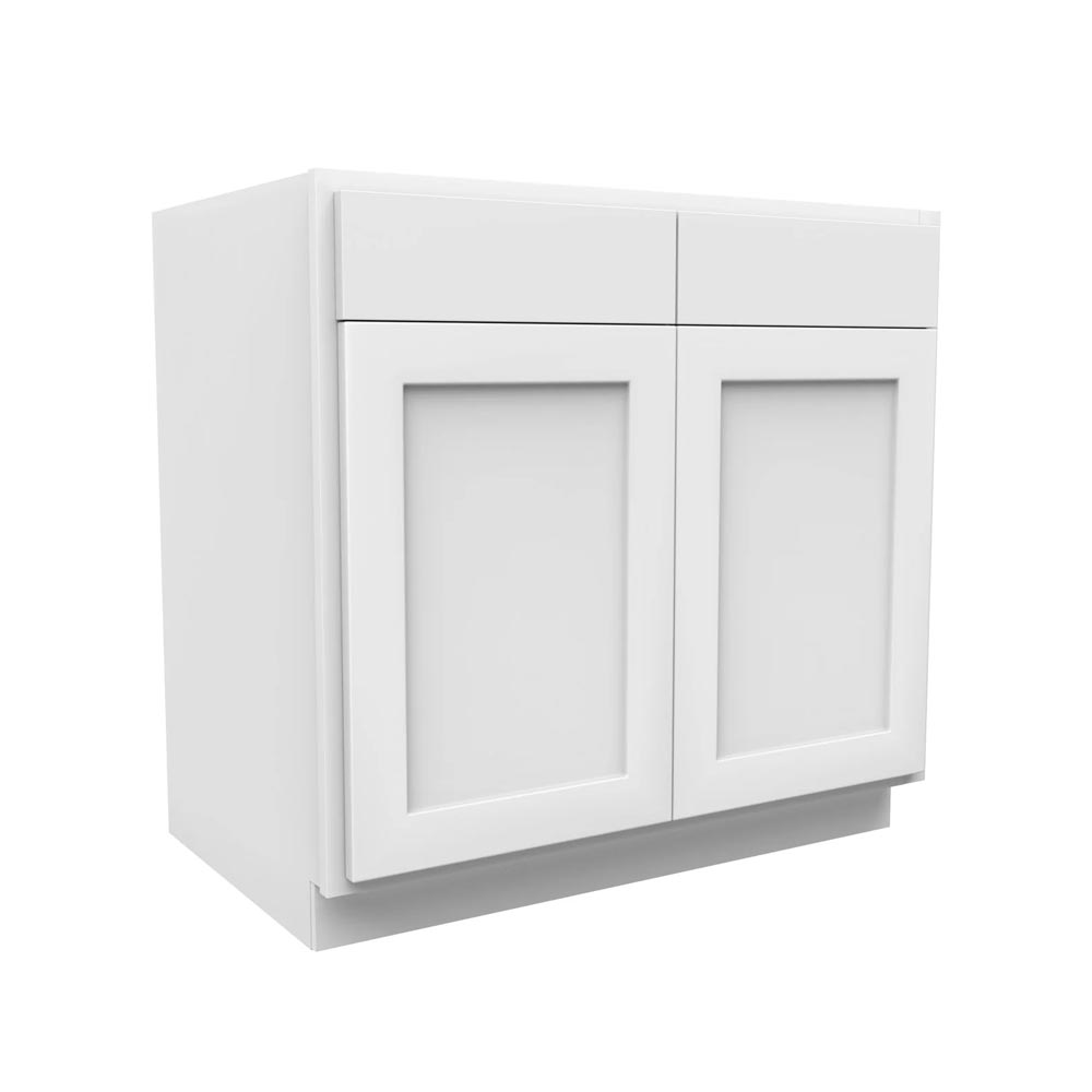 Main 2 - Kitchen Cabinet Luxor White Base 36" B36 Plywood Box - San Antonio Retail