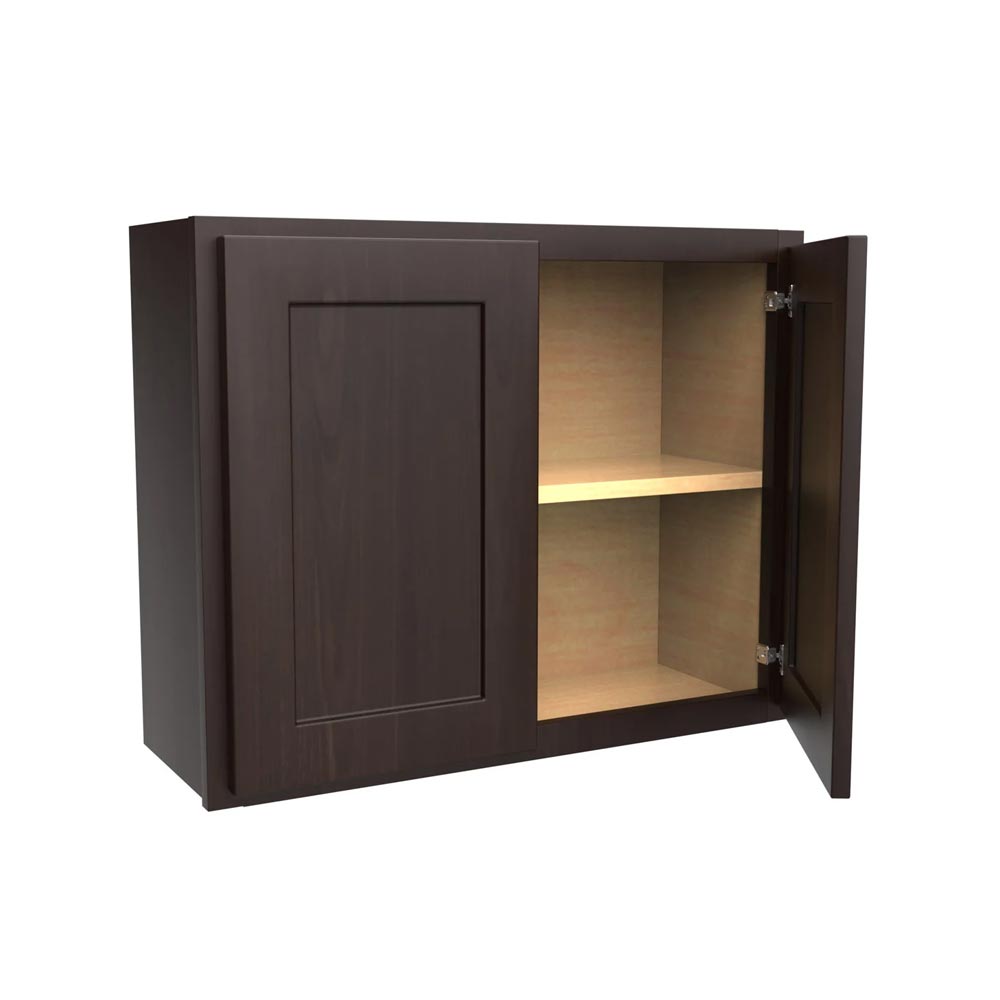 Main 1 - Kitchen Cabinet Luxor Espresso Wall 30"X24" W3024 Plywood Box - San Antonio Retail
